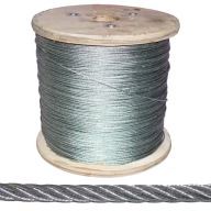 1m lano oceľové lanko 3mm výplet 6x7+FC pozinkované - narežeme na mieru