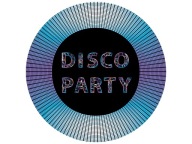 Disco narodeninové taniere 18cm 6ks silvestrovské