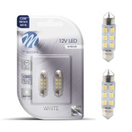 LED C5W 36mm M-Tech 6xSMD2835 studená biela