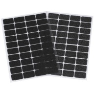 Obdĺžnik na suchý zips samolepiaci 15x25mm 40ks ČIERNA