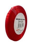 Červená saténová stuha 6 mm x 32 m WS6-26