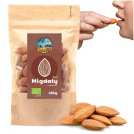 Čerstvé prírodné BIO KETO MANDLE Diet Large Whole 120g Certifikát