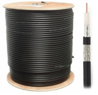 Kábel Drôt potiahnutý gélom RG6 TriShield 113 PE CU 1m