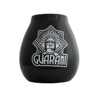 Keramická čierna tekvica s logom Guarani 350 ml