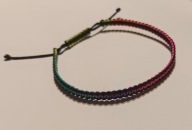 DÚHOVÝ NÁRAMOK ŠŤASTIA PRIATEĽSTVO FAREBNÝ MACRAME RUŽOVÝ