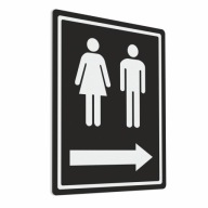 Samolepka so šípkou na WC 15x20