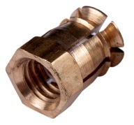 10x M4 x 10 mm mosadzná manžeta s rozpínacou guľou
