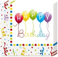 Happy Birthday Streamers Narodeninové obrúsky