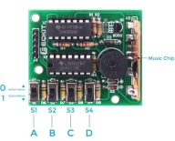 Súprava Electronic Music Box 16, ktorá sa učí spájkovať
