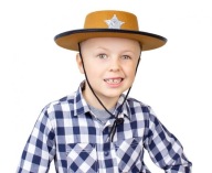 Malý šerifský klobúk s kovbojskou hviezdou, veľkosť S