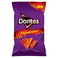 Doritos Flamin' Hot Corn chips s veľmi pikantnou príchuťou 75 g