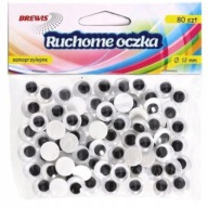 OKRUHÉ POHYBLIVÉ OČI RO08 12MM 80KS BREWIS