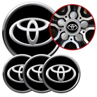4 Emblémy Stredy ráfikov Kryty kolies TOYOTA SET TOP 56 mm
