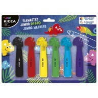 Fixky s figúrkou Jumbo, 6 farieb Dinosaurs Kidea