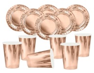 Set Rose Gold taniere poháre na narodeniny