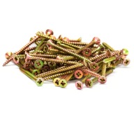Skrutky kalené 4x50 plný závit drevo žltá zápustná hlava 1KG/370ks