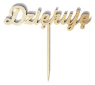Ďakujem Topper Nápis Ďakujem GOLD