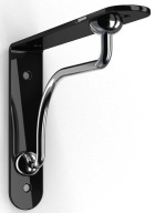 Podpera police PALLADIO Black Chrome 23cm