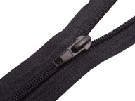 Páska na zips #7, špirála, 1 m + 1 zips, čierna