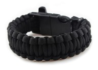 Badger Outdoor Paracord náramok so zapaľovačom - čierny