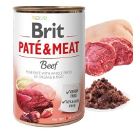 BRIT PATE & MEAT Mokré krmivo pre psov Hovädzie mäso 400g