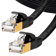 SIEŤOVÝ KÁBEL LAN ETHERNET PATCHCORD Krútený PÁR PLOCHÝ SFTP CAT7 1,5M