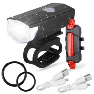L1 LED BIKE SVETLO PREDNÉ ZADNÉ USB BICYKLOVÝ SET