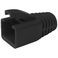 Kryt na zástrčku RJ45, cat6a 7, 10 ks, čierny