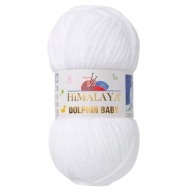 PRIADZA DOLPHIN BABY HIMALAYA BIELA ​​BIELA ​​BIELA ​​80301 POLYESTER AMIGURUMI