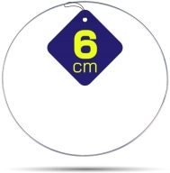 STRIEBORNÝ kovový krúžok na lapače snov, 6 cm