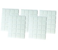 Plsťové podložky 2x2 cm 100 ks, filc na nábytok