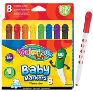 UMÝVAJÚCE VÝLETY PRE BATOLA fixky fixky so smajlíkmi COLORINO Baby 8 farieb