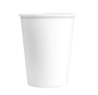 Biele papierové poháre 220 ml, 6 ks, na narodeniny