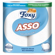 Biely kuchynský papier Foxy ASSO UTERÁK embosovaný do mikrovlnnej rúry - 2 rolky
