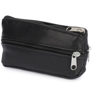 Puzdro CASE KEYS, veľké, obojstranné kožené, 3 priehradky, taštička na kľúče