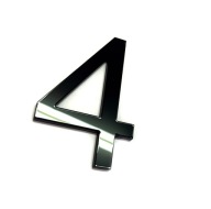 Číslo dverí, BLACK PLEXI číslica 12 cm, označenie miestností