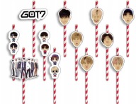 NARODENINOVÉ SLAMKY s POSTAVMI - GOT7 KPOP POP BAND BIRTHDAY - 8 ks.