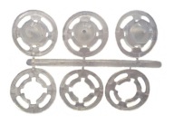 Mliečne plastové západky 13mm - 3 kusy