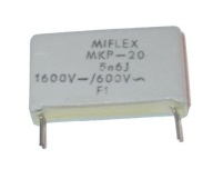 KONDENZÁTOR MIFLEX MKP-20 5n6J 1600V- 600V ~ 5,6nF sada 10 kusov