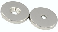 SILNÝ NEODYMOVÝ MAGNET 20x3 mm S OTVOROM 7/3,5 mm NA SKRUTKU
