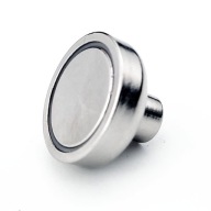 NEODYMIOVÝ MAGNET D25 V POUZDRE S OBJÍMKAMI M5