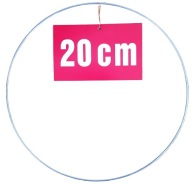 STRIEBORNÝ prsteň/ráfik na lapače snov a makramé, 20 cm