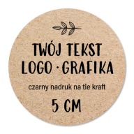 Nálepky Označuje váš text Nápis Kraft Eco x20