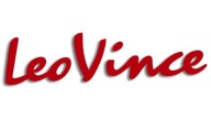 Červená vysekávaná nálepka LEO VINCE