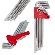 DLHÉ KĽÚČE TORX IMBUS, IMBUS T10-T50, 9 ks