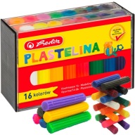 Herlitz školská plastelína, 16 farieb v krabičke
