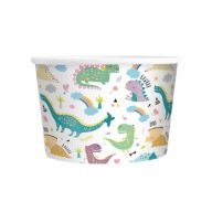 Papierové poháre na zmrzlinu Dinosaurs, 6 ks x 150 ml