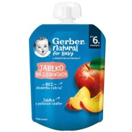 Ovocná pena Dezert pre deti Jablko Broskyňa 80g Gerber