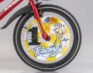 Ozdobná VLOŽKA s priemerom 25 cm na koleso bicykla - motív PRETEKY