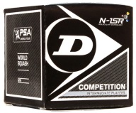Squashová loptička DUNLOP Competition - 1 žltá bodka